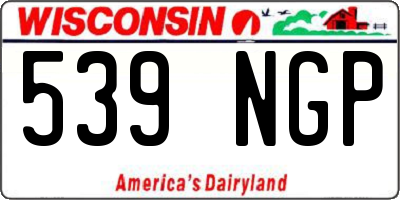 WI license plate 539NGP
