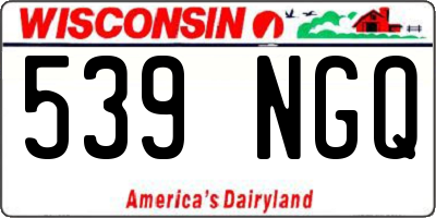 WI license plate 539NGQ
