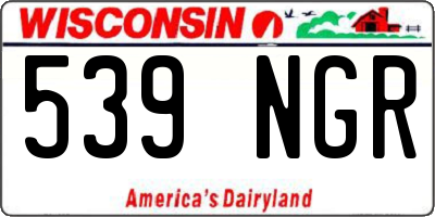 WI license plate 539NGR