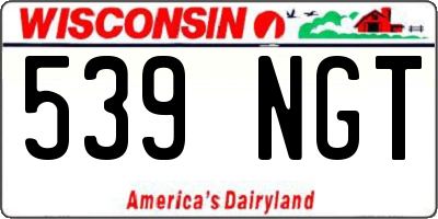WI license plate 539NGT
