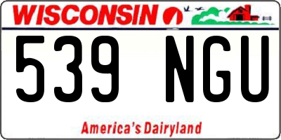 WI license plate 539NGU