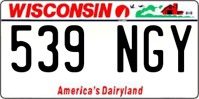 WI license plate 539NGY