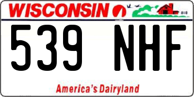 WI license plate 539NHF