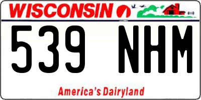 WI license plate 539NHM