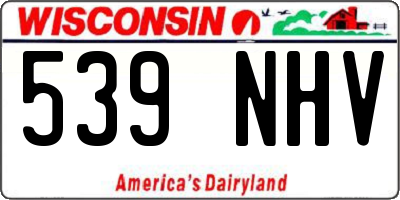 WI license plate 539NHV