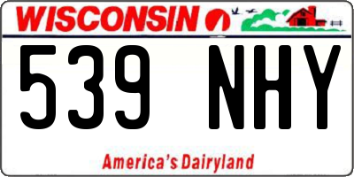 WI license plate 539NHY