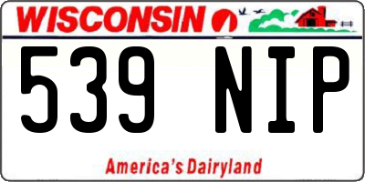 WI license plate 539NIP