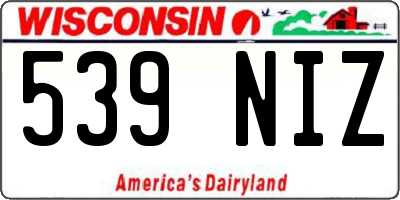 WI license plate 539NIZ
