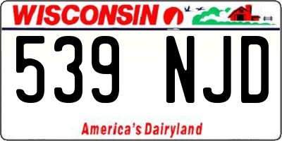 WI license plate 539NJD