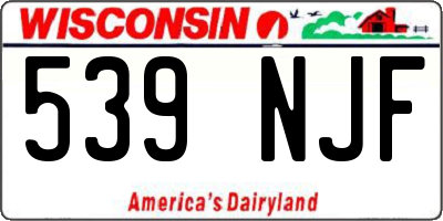 WI license plate 539NJF