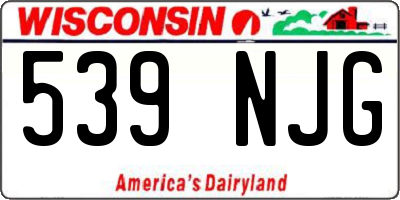 WI license plate 539NJG