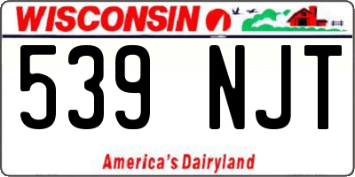 WI license plate 539NJT