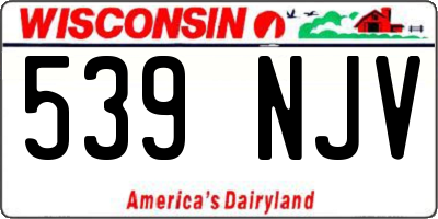 WI license plate 539NJV