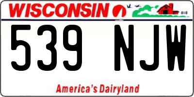 WI license plate 539NJW