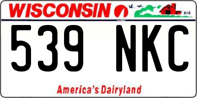 WI license plate 539NKC