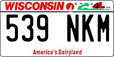 WI license plate 539NKM