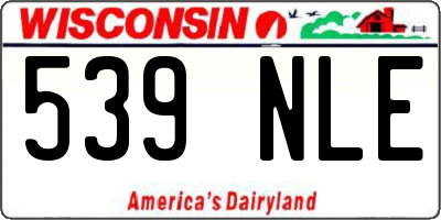 WI license plate 539NLE