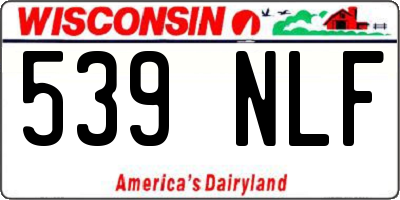 WI license plate 539NLF