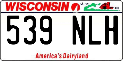 WI license plate 539NLH