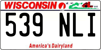 WI license plate 539NLI