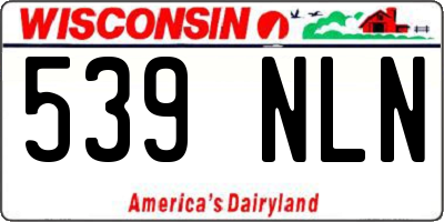 WI license plate 539NLN