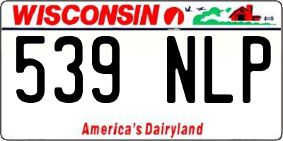 WI license plate 539NLP
