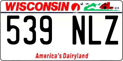 WI license plate 539NLZ