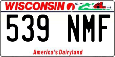 WI license plate 539NMF