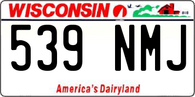 WI license plate 539NMJ