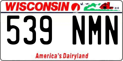 WI license plate 539NMN