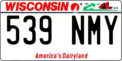 WI license plate 539NMY