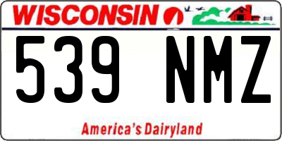 WI license plate 539NMZ