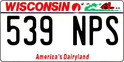 WI license plate 539NPS