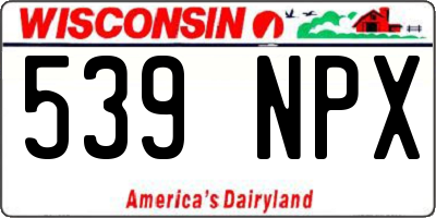 WI license plate 539NPX