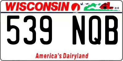 WI license plate 539NQB