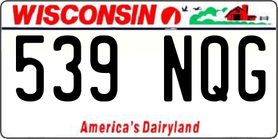 WI license plate 539NQG