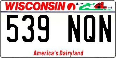 WI license plate 539NQN
