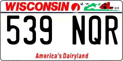 WI license plate 539NQR