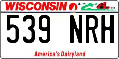 WI license plate 539NRH