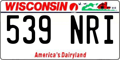 WI license plate 539NRI