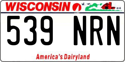 WI license plate 539NRN