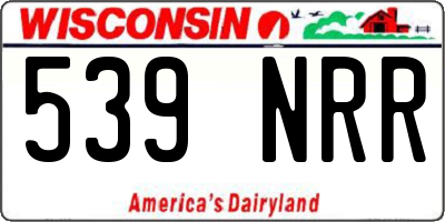 WI license plate 539NRR