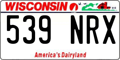 WI license plate 539NRX