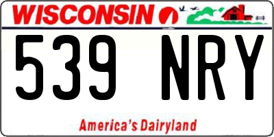WI license plate 539NRY