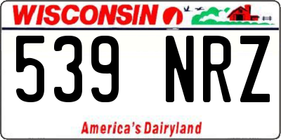 WI license plate 539NRZ