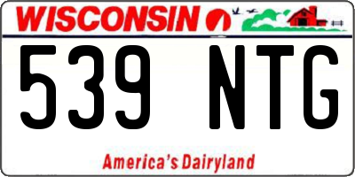 WI license plate 539NTG