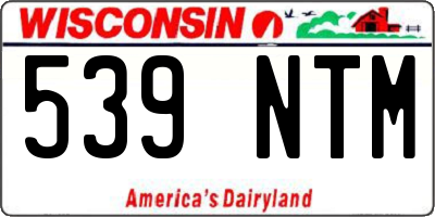 WI license plate 539NTM
