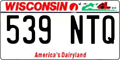 WI license plate 539NTQ
