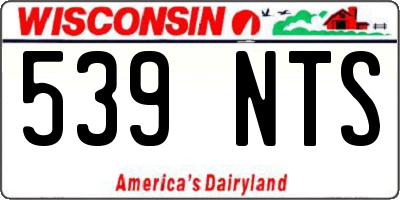 WI license plate 539NTS