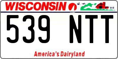 WI license plate 539NTT